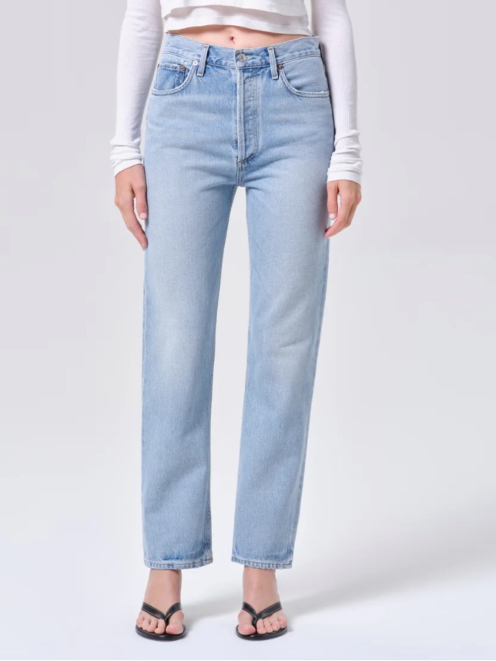 Agolde 90s Pinch Waist High Rise Straight Leg Jeans 26 - Picture 2 of 11